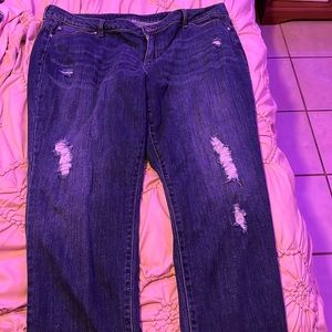 blue ripped jeans